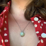 The Green Nebula Sunburst Opal Pendant - OpalOra Jewelry