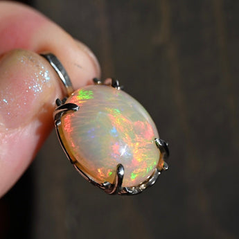 The Phoenix Feather Opal 14K Gold Pendant - OpalOra Jewelry