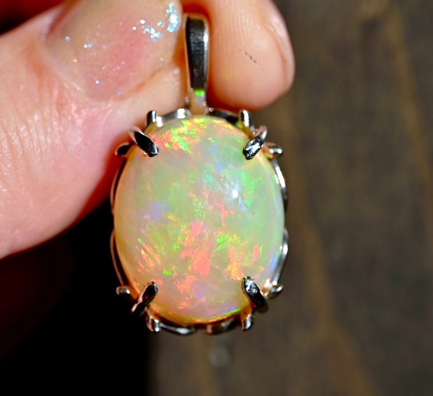 The Phoenix Feather Opal 14K Gold Pendant - OpalOra Jewelry