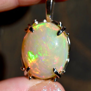 The Phoenix Feather Opal 14K Gold Pendant - OpalOra Jewelry