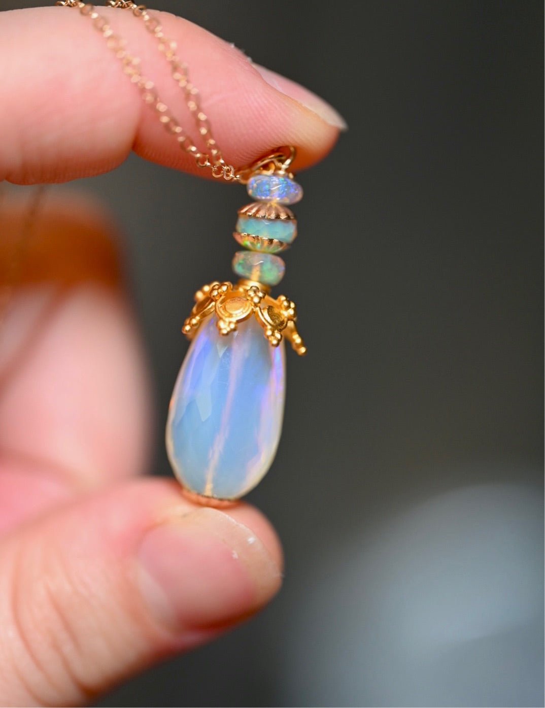 The Water Talisman Opal Pendant - OpalOra Jewelry