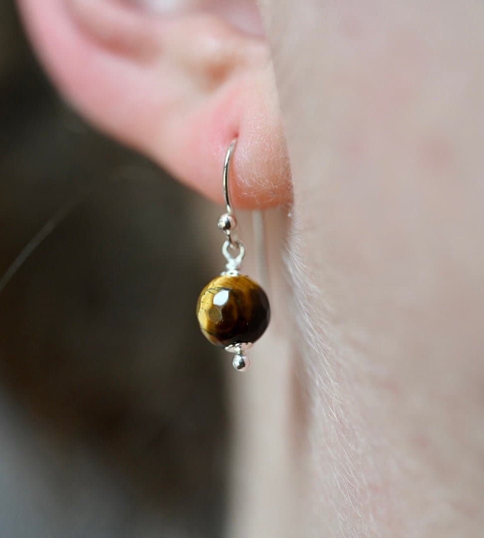 Tigers Eye Drop Earrings - OpalOra Jewelry