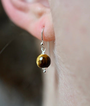 Tigers Eye Drop Earrings - OpalOra Jewelry