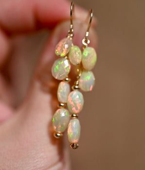 Waterfall Opal Earrings - OpalOra Jewelry