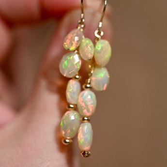 Waterfall Opal Earrings - OpalOra Jewelry